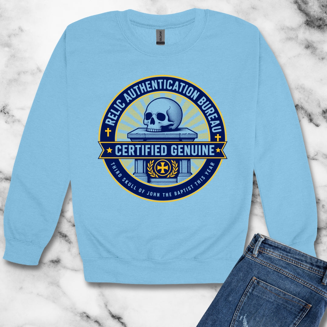 Relic Authentication Bureau Unisex Heavy Crewneck Sweatshirt
