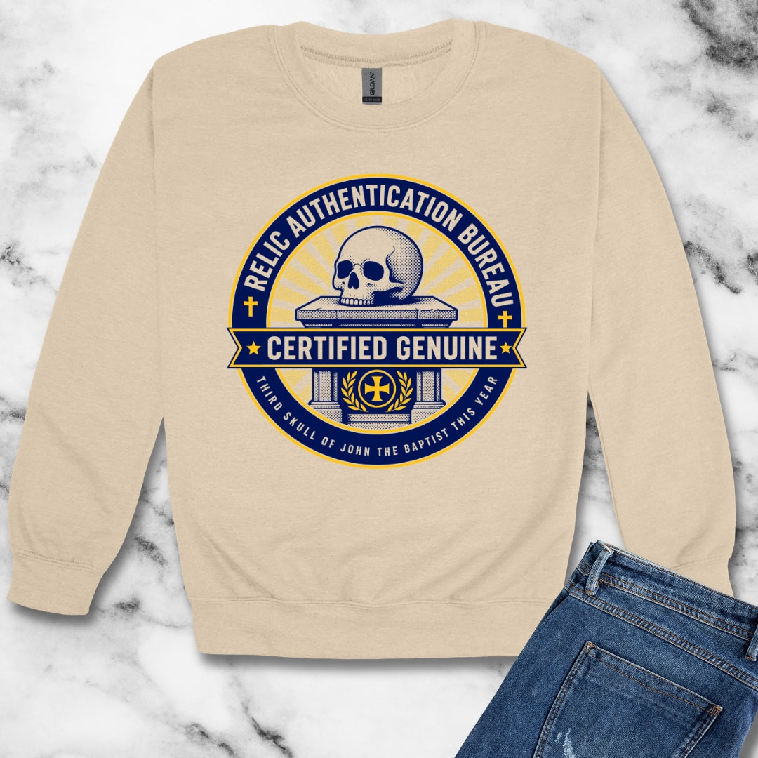 Relic Authentication Bureau Unisex Heavy Crewneck Sweatshirt