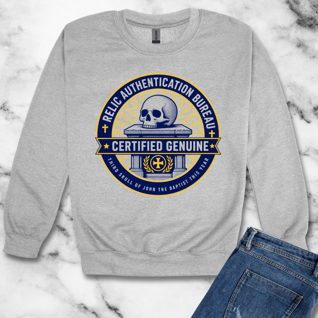 Relic Authentication Bureau Unisex Heavy Crewneck Sweatshirt