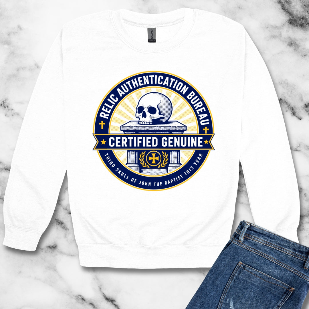Relic Authentication Bureau Unisex Heavy Crewneck Sweatshirt