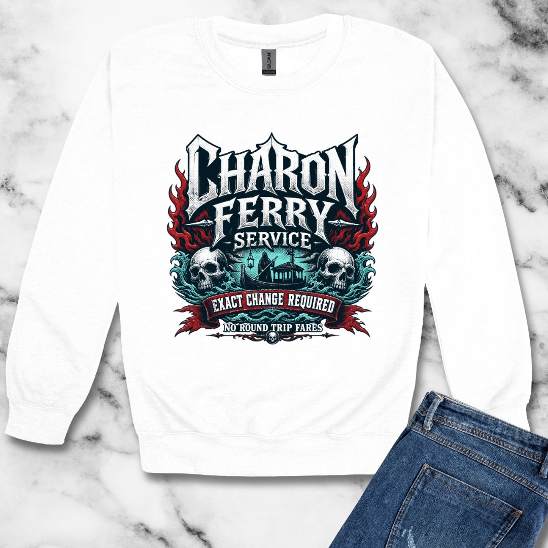 Charon Ferry Service Unisex Heavy Crewneck Sweatshirt