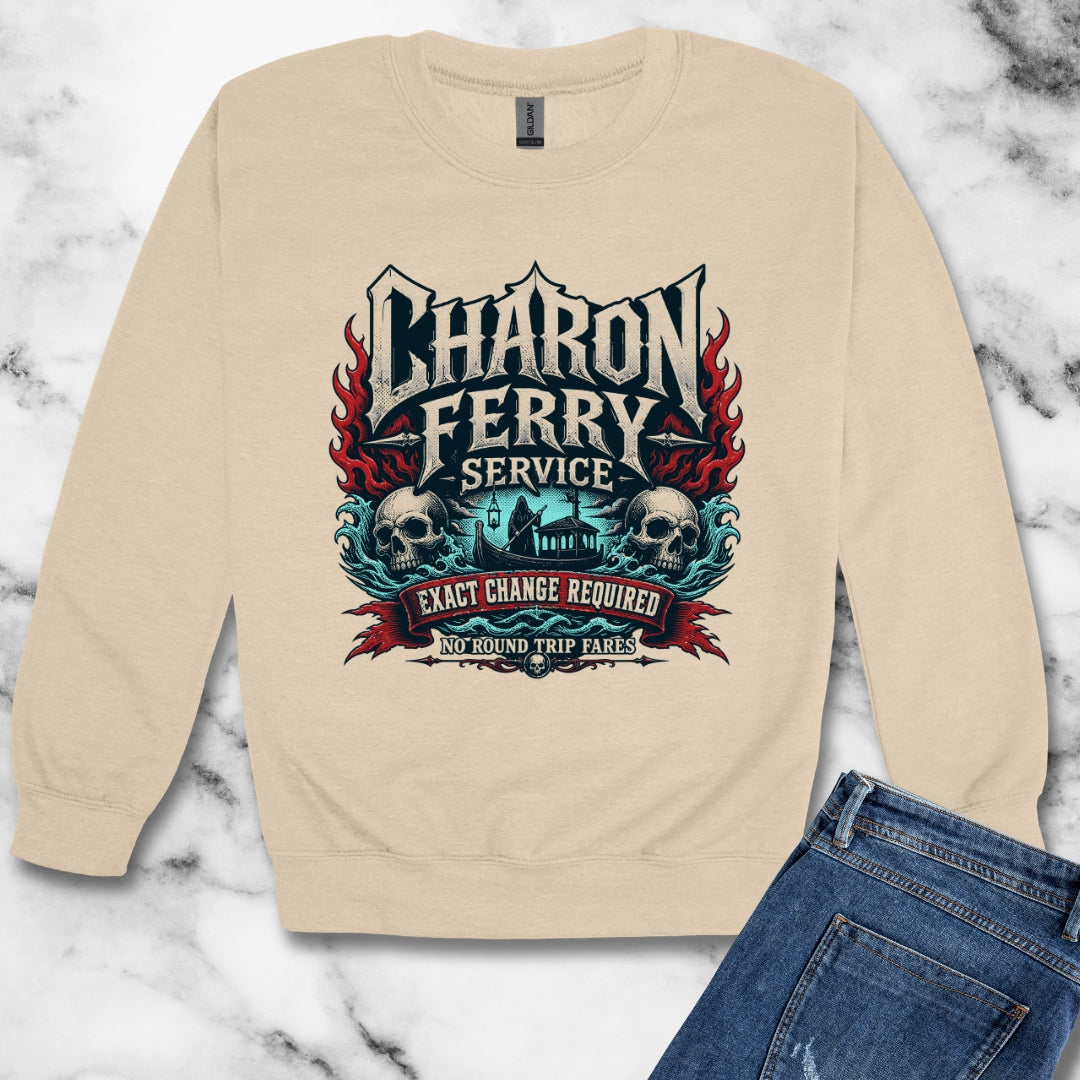 Charon Ferry Service Unisex Heavy Crewneck Sweatshirt