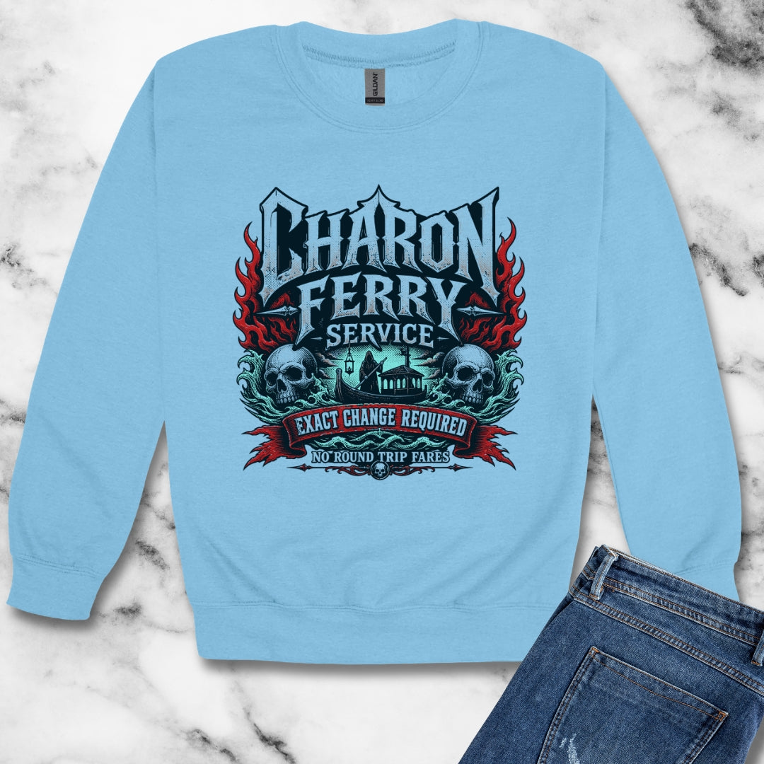 Charon Ferry Service Unisex Heavy Crewneck Sweatshirt