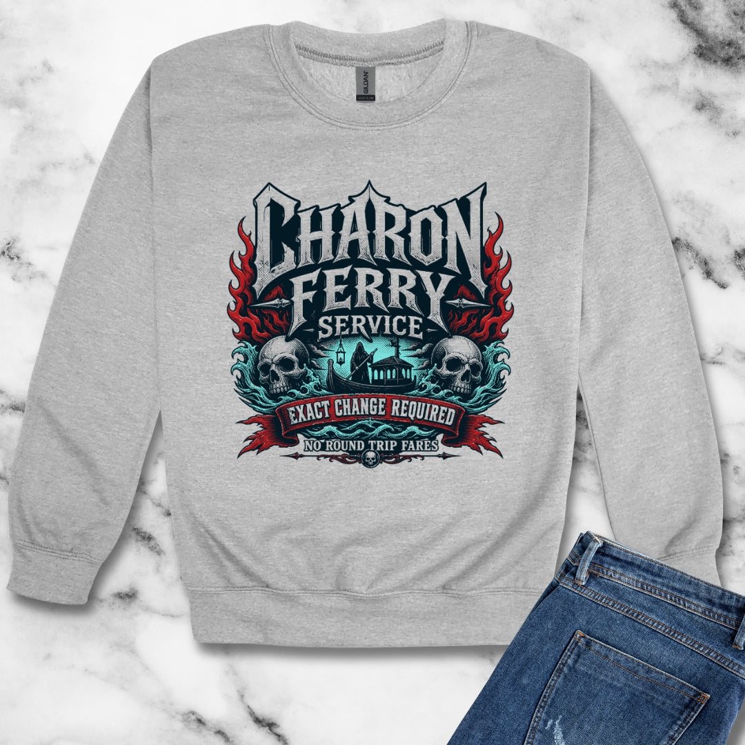 Charon Ferry Service Unisex Heavy Crewneck Sweatshirt