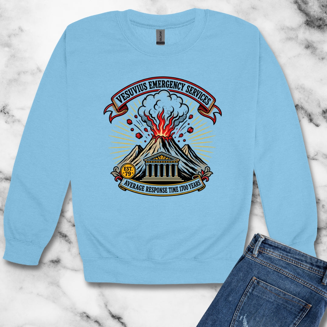 Vesuvius Emergency Services Est 79 Unisex Heavy Crewneck Sweatshirt