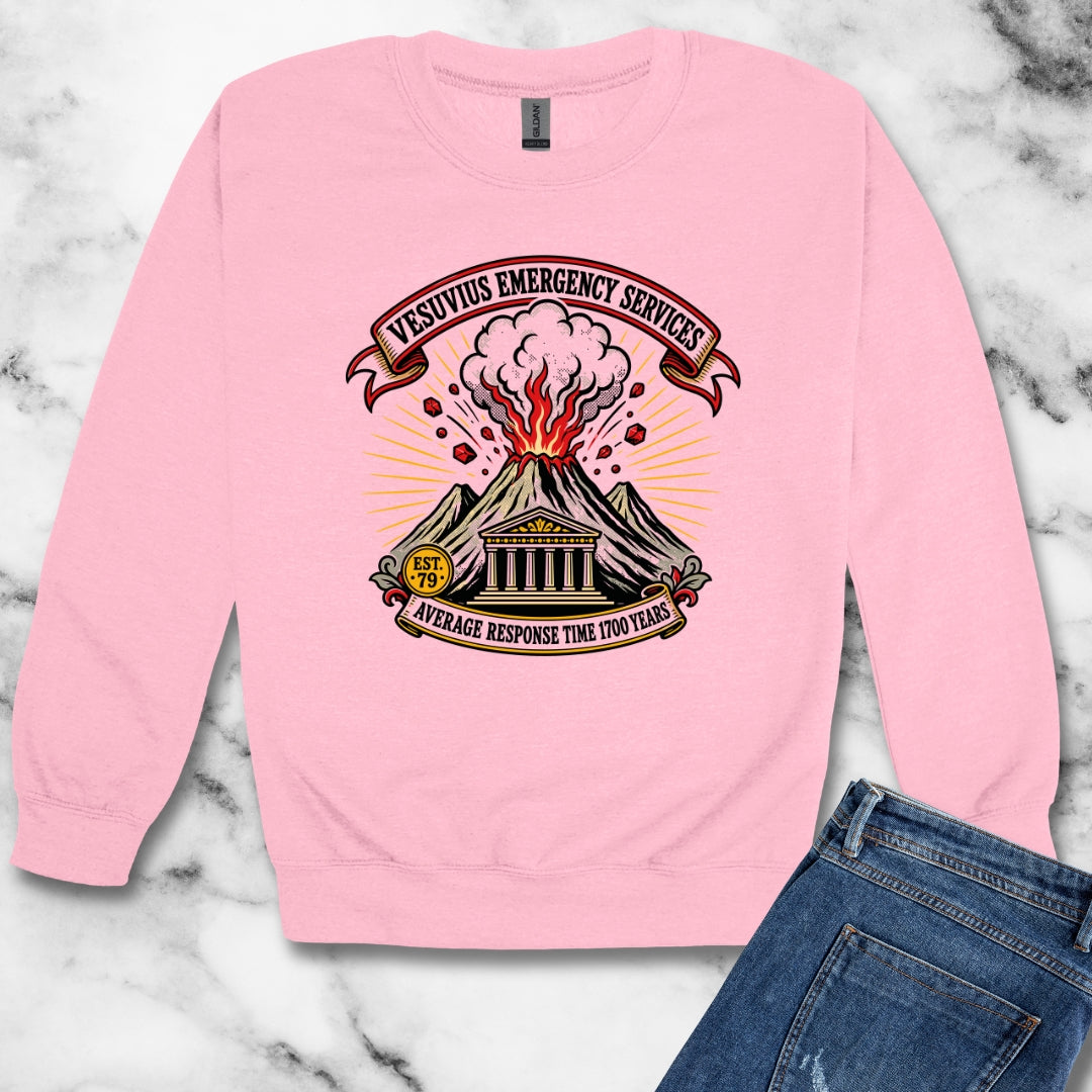 Vesuvius Emergency Services Est 79 Unisex Heavy Crewneck Sweatshirt