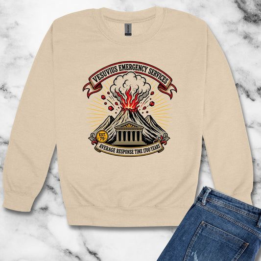 Vesuvius Emergency Services Est 79 Unisex Heavy Crewneck Sweatshirt
