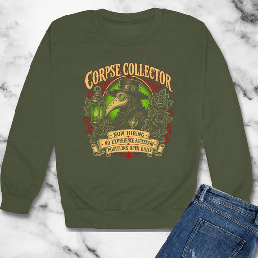 Now Hiring Corpse Collector Unisex Heavy Crewneck Sweatshirt