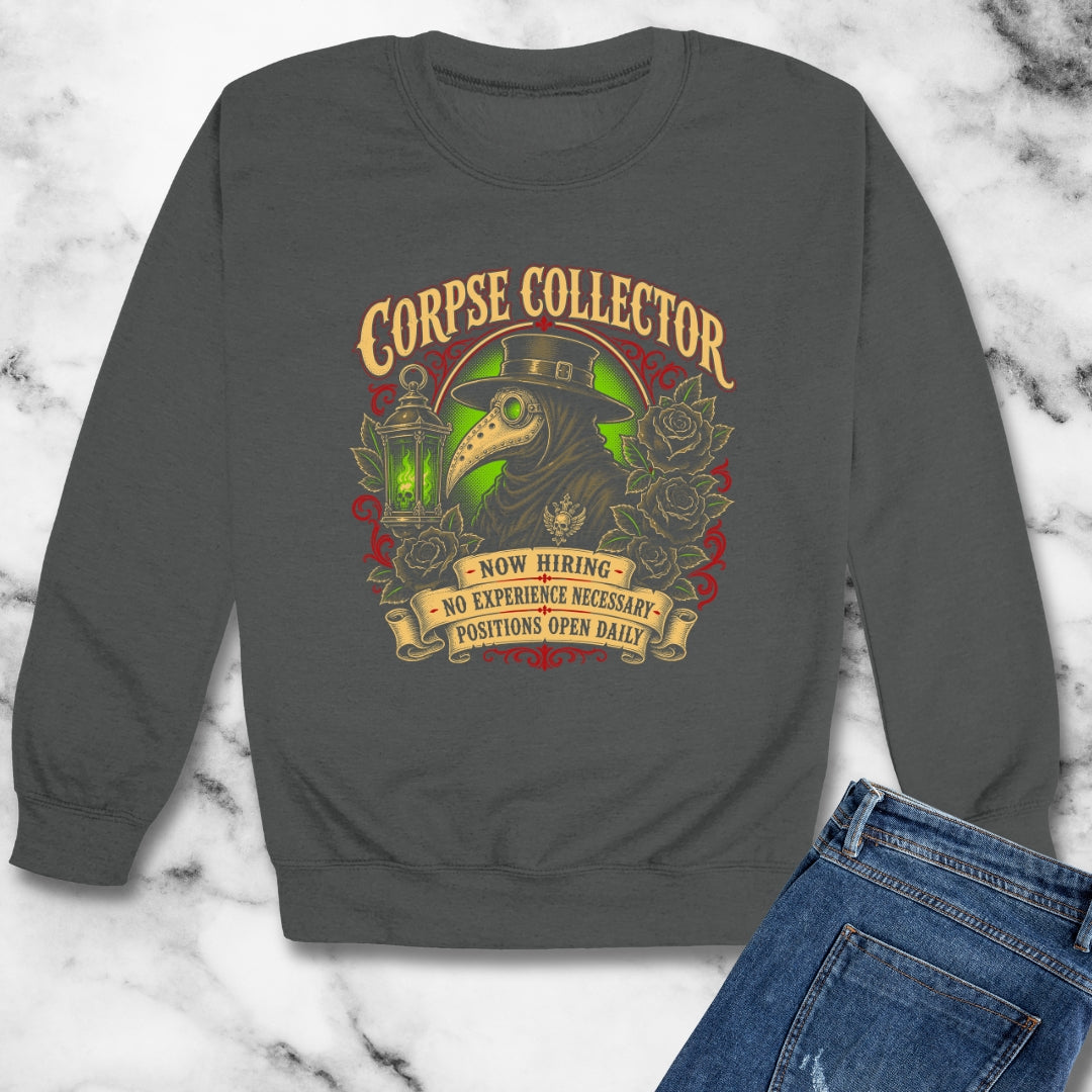 Now Hiring Corpse Collector Unisex Heavy Crewneck Sweatshirt