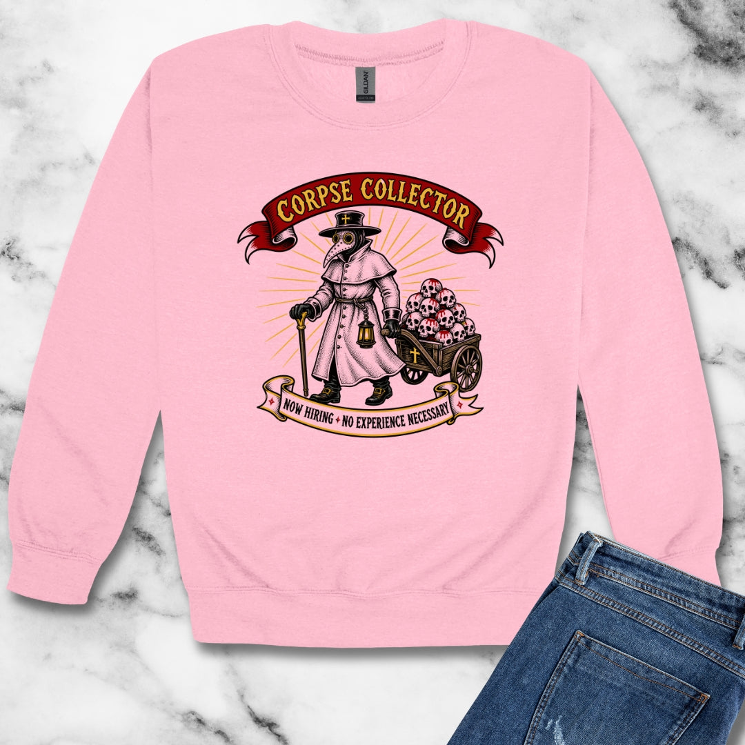 Now Hiring Plague Corpse Collector Unisex Heavy Crewneck Sweatshirt