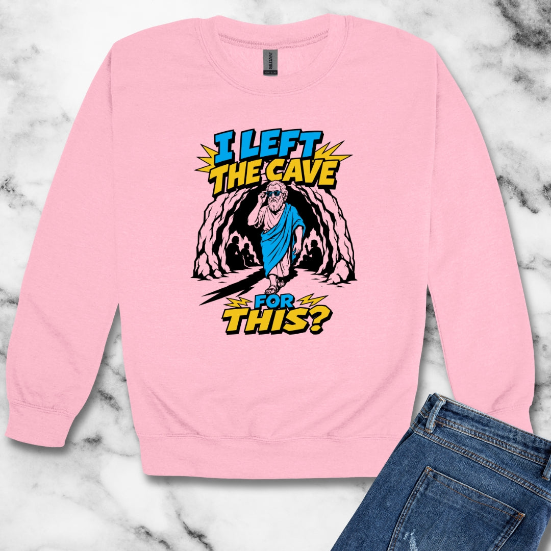 Plato Left the Cave for This Unisex Heavy Crewneck Sweatshirt