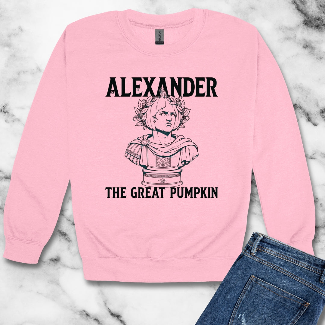 Alexander the Great Pumpkin! Statue Unisex Heavy Crewneck Sweatshirt