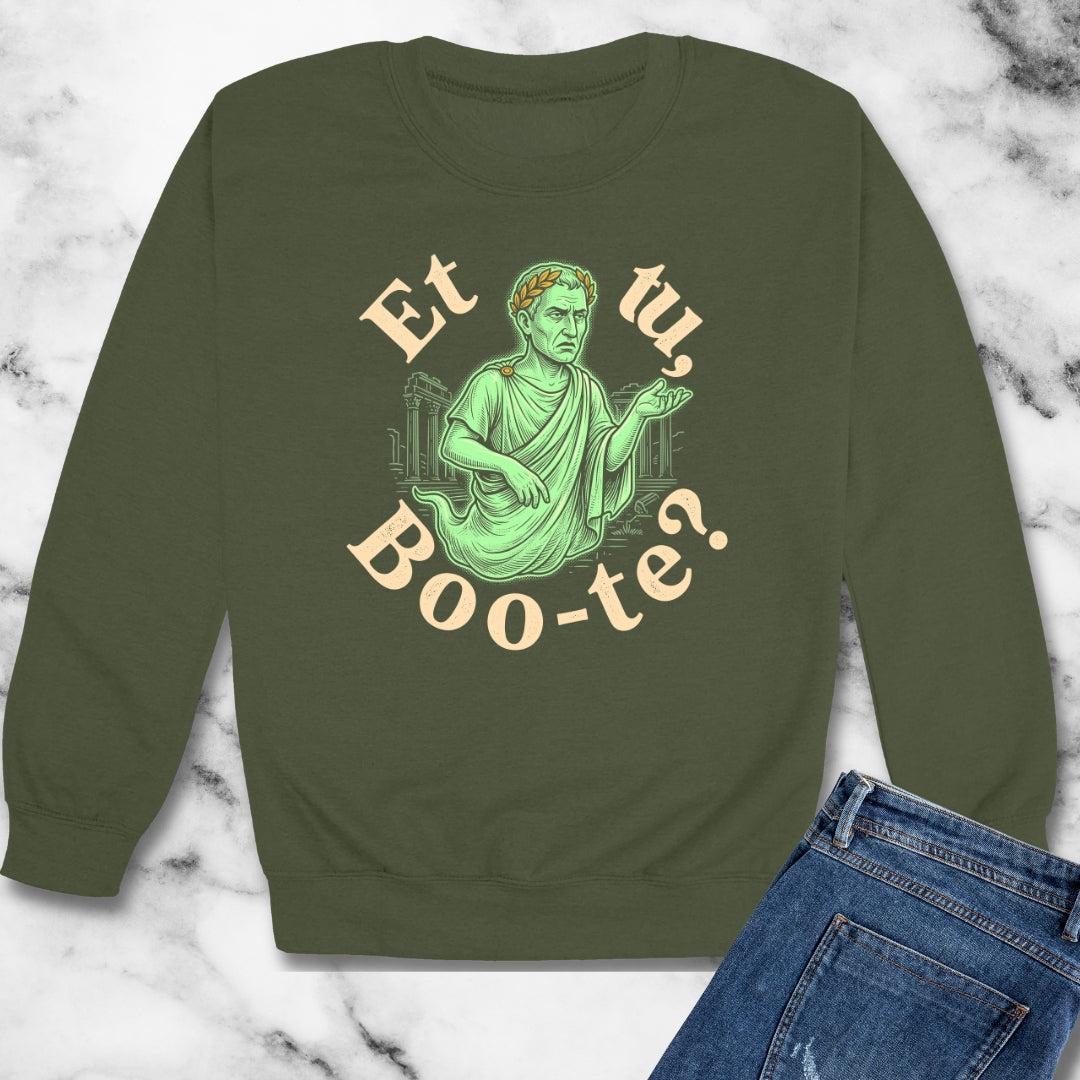 Caesar Ghost Et Tu Boo-Te Unisex Heavy Crewneck Sweatshirt