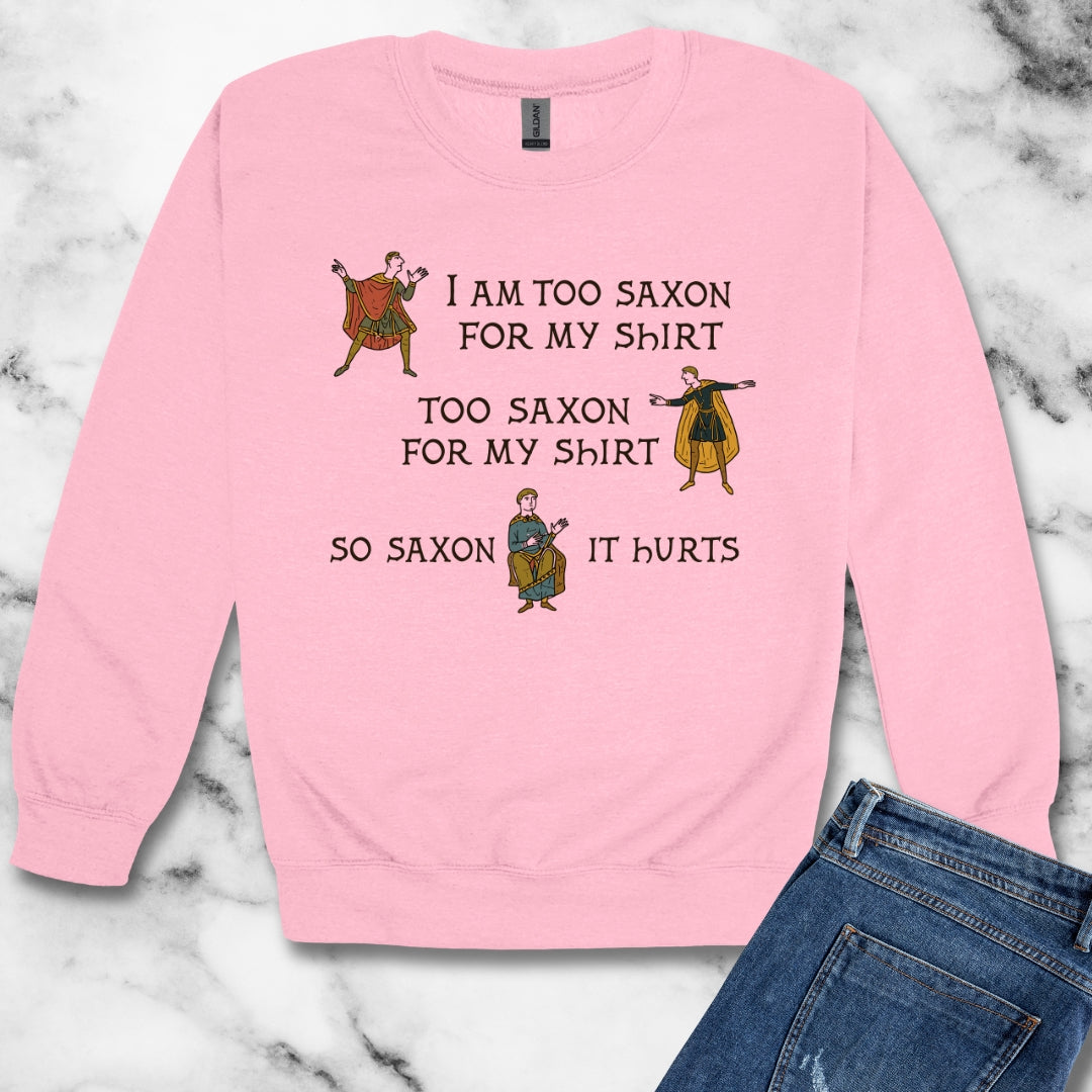 Too Saxon for Shirt Bayeux Tapestry Meme Unisex Heavy Crewneck Sweatshirt