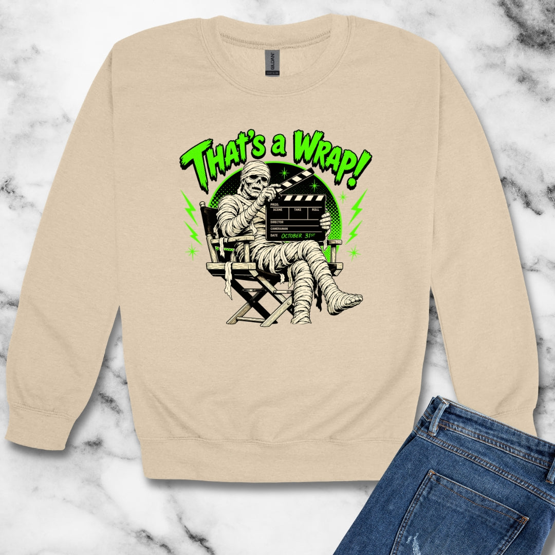 Mummie Director That's a Wrap Unisex Heavy Crewneck Sweatshirt
