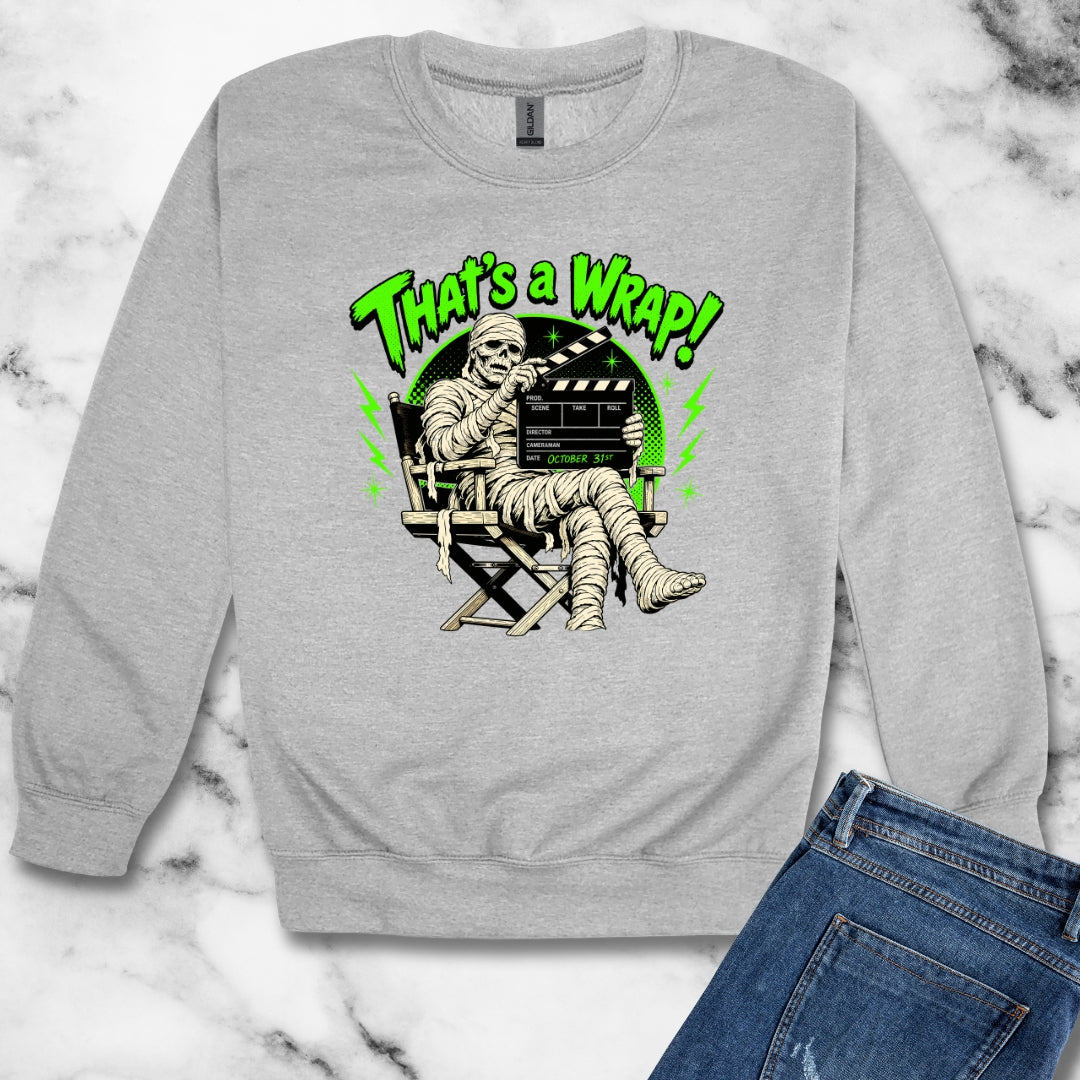Mummie Director That's a Wrap Unisex Heavy Crewneck Sweatshirt