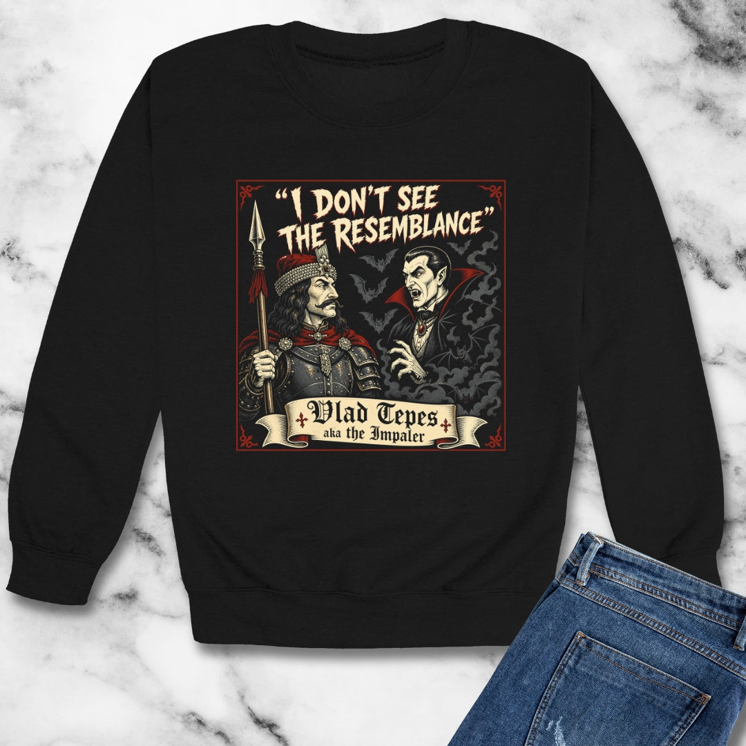 Vlad Tepes Dracula No Resemblance Unisex Heavy Crewneck Sweatshirt