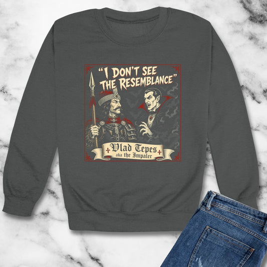 Vlad Tepes Dracula No Resemblance Unisex Heavy Crewneck Sweatshirt
