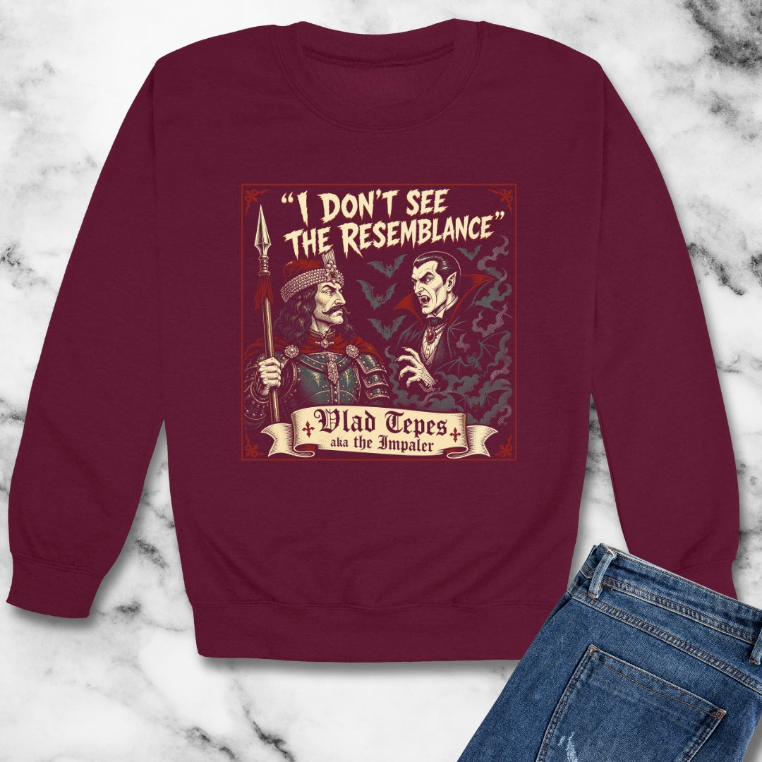 Vlad Tepes Dracula No Resemblance Unisex Heavy Crewneck Sweatshirt