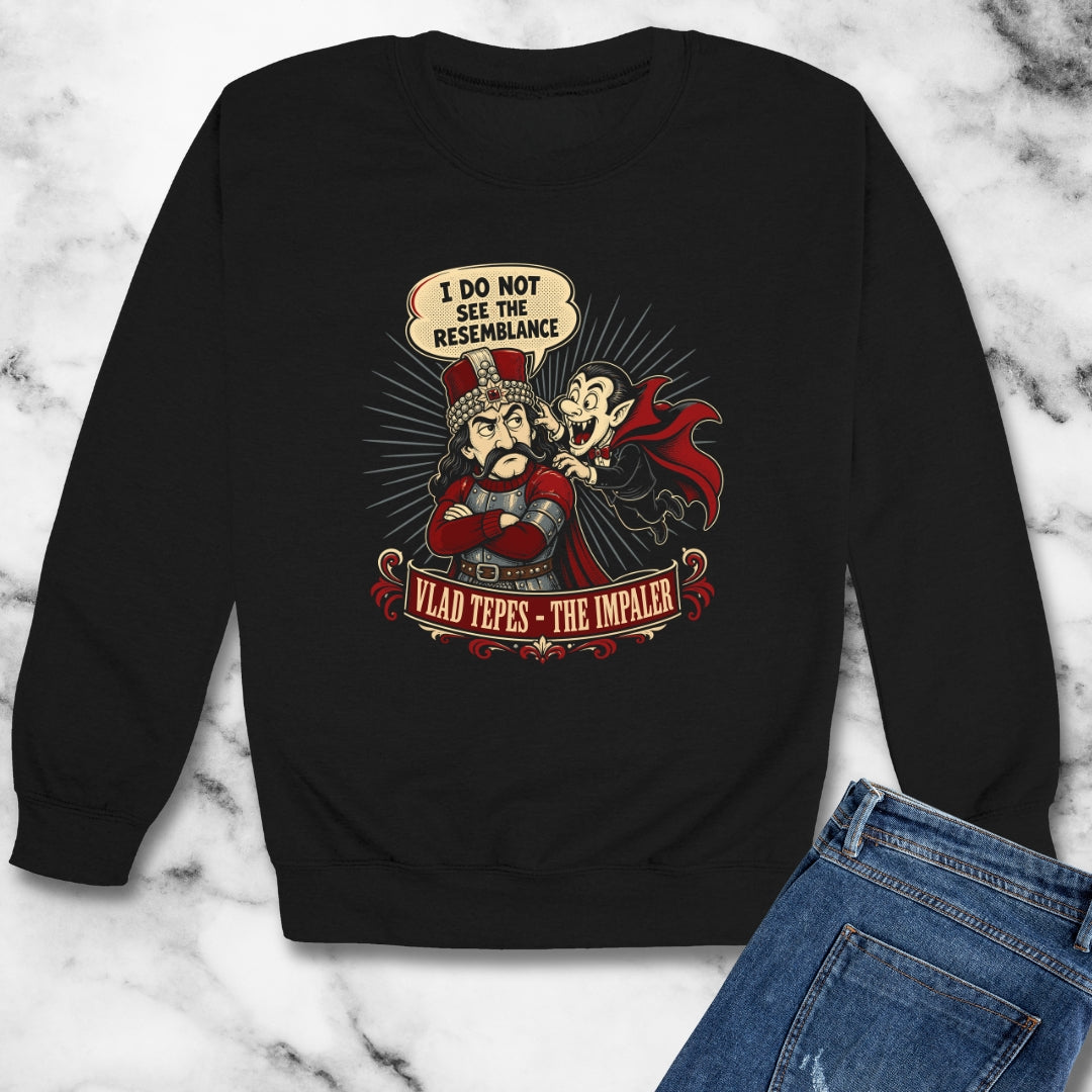 Vlad the Impaler Dracula No Resemblance Unisex Heavy Crewneck Sweatshirt
