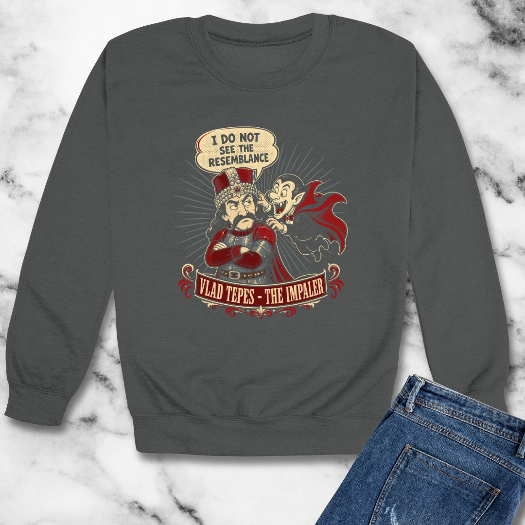 Vlad the Impaler Dracula No Resemblance Unisex Heavy Crewneck Sweatshirt