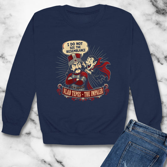 Vlad the Impaler Dracula No Resemblance Unisex Heavy Crewneck Sweatshirt