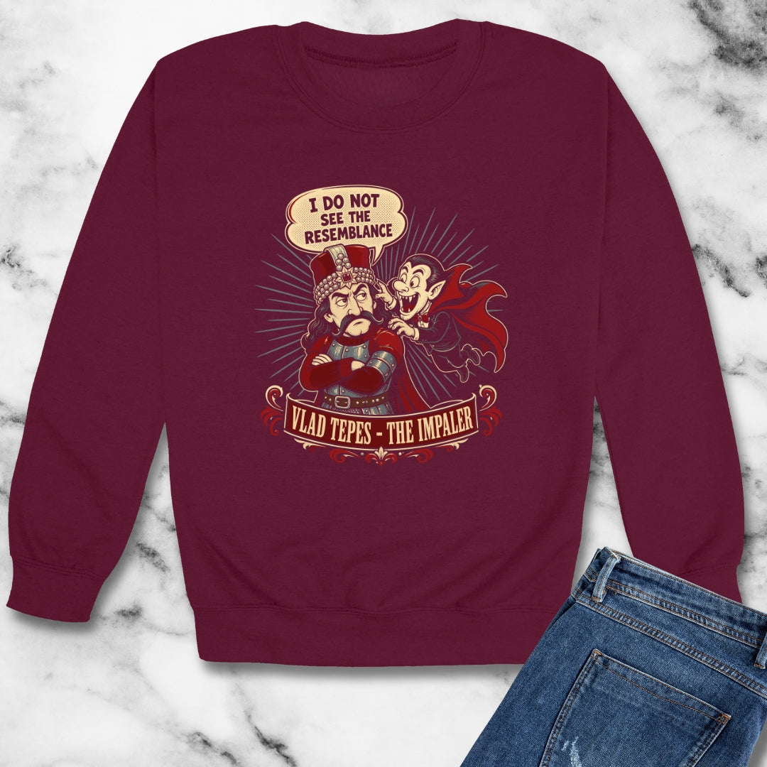 Vlad the Impaler Dracula No Resemblance Unisex Heavy Crewneck Sweatshirt