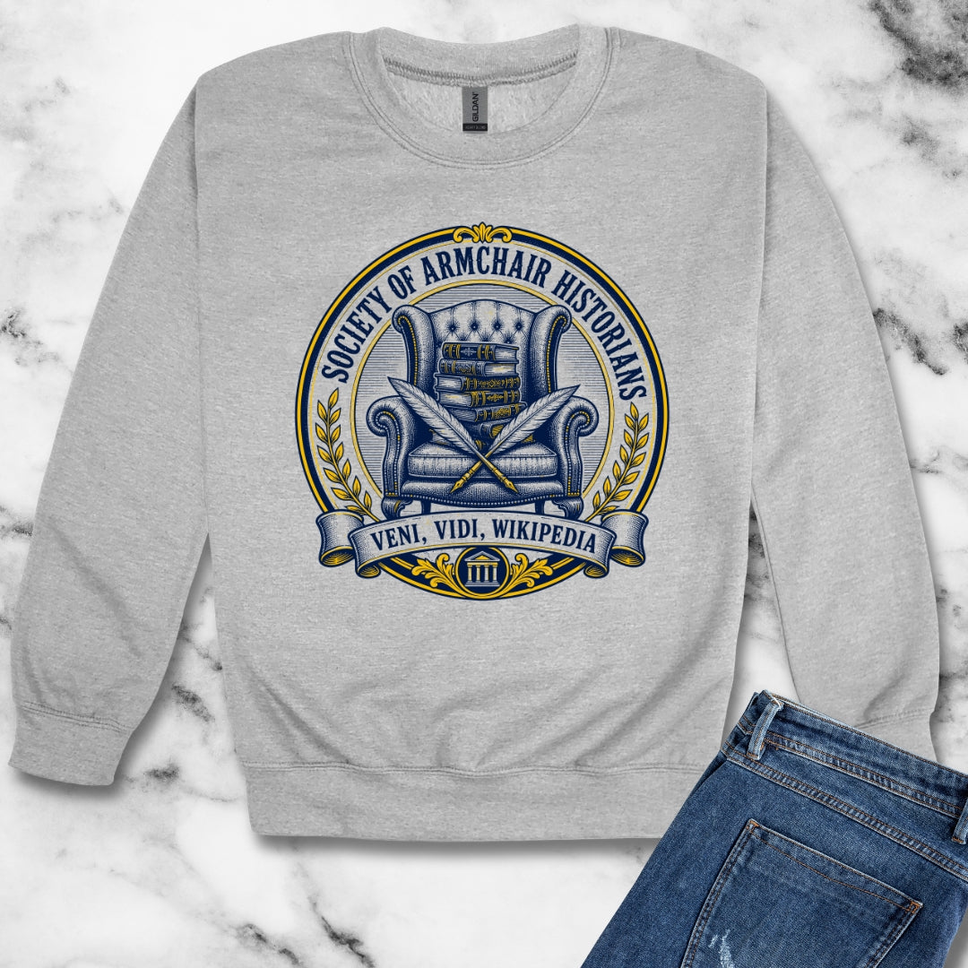Society of Armchair Historians Unisex Heavy Crewneck Sweatshirt