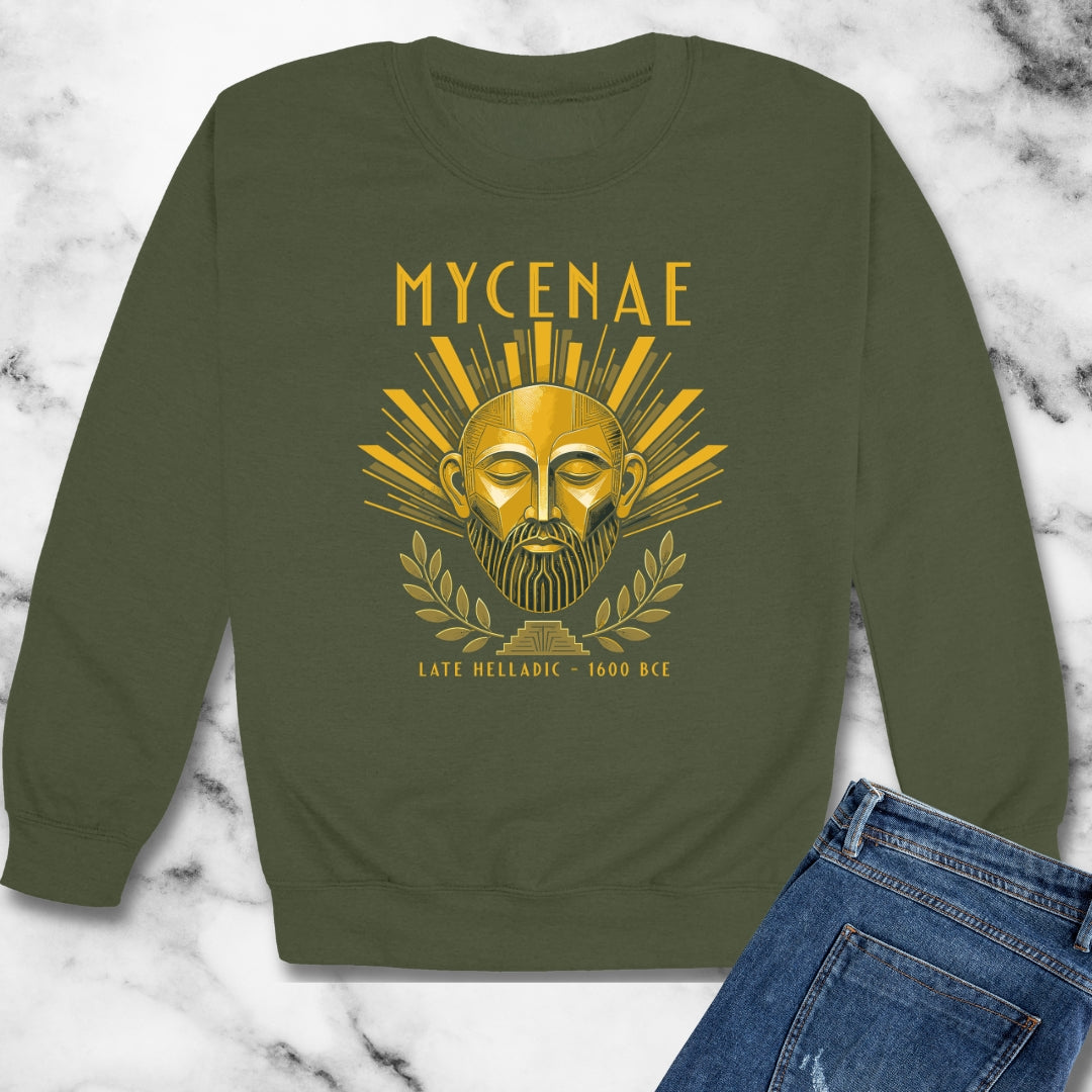 Mask of Agamemnon Mycenae Unisex Heavy Crewneck Sweatshirt
