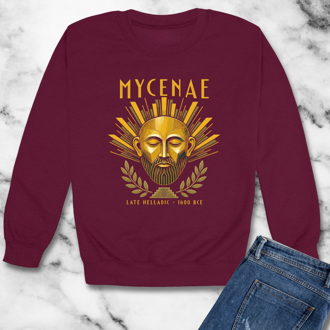 Mask of Agamemnon Mycenae Unisex Heavy Crewneck Sweatshirt