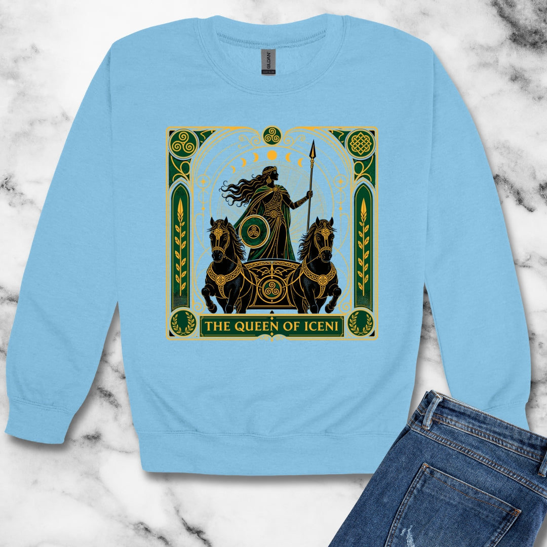 Boudica Queen of Iceni Tarot Unisex Heavy Crewneck Sweatshirt