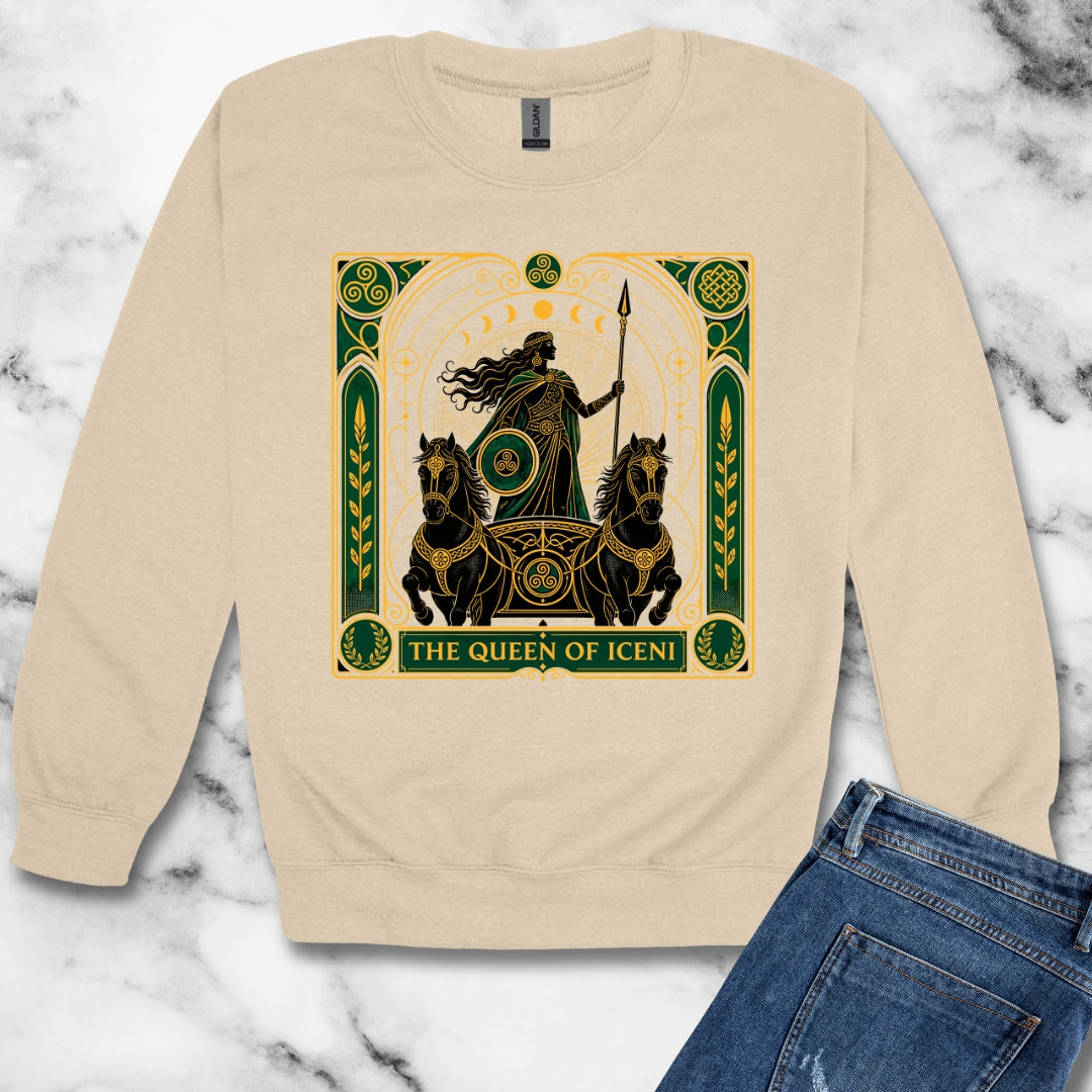 Boudica Queen of Iceni Tarot Unisex Heavy Crewneck Sweatshirt
