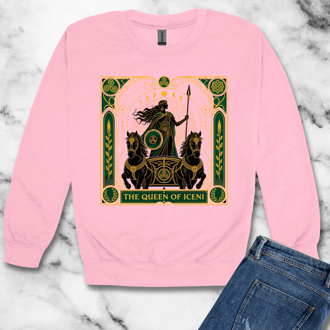 Boudica Queen of Iceni Tarot Unisex Heavy Crewneck Sweatshirt