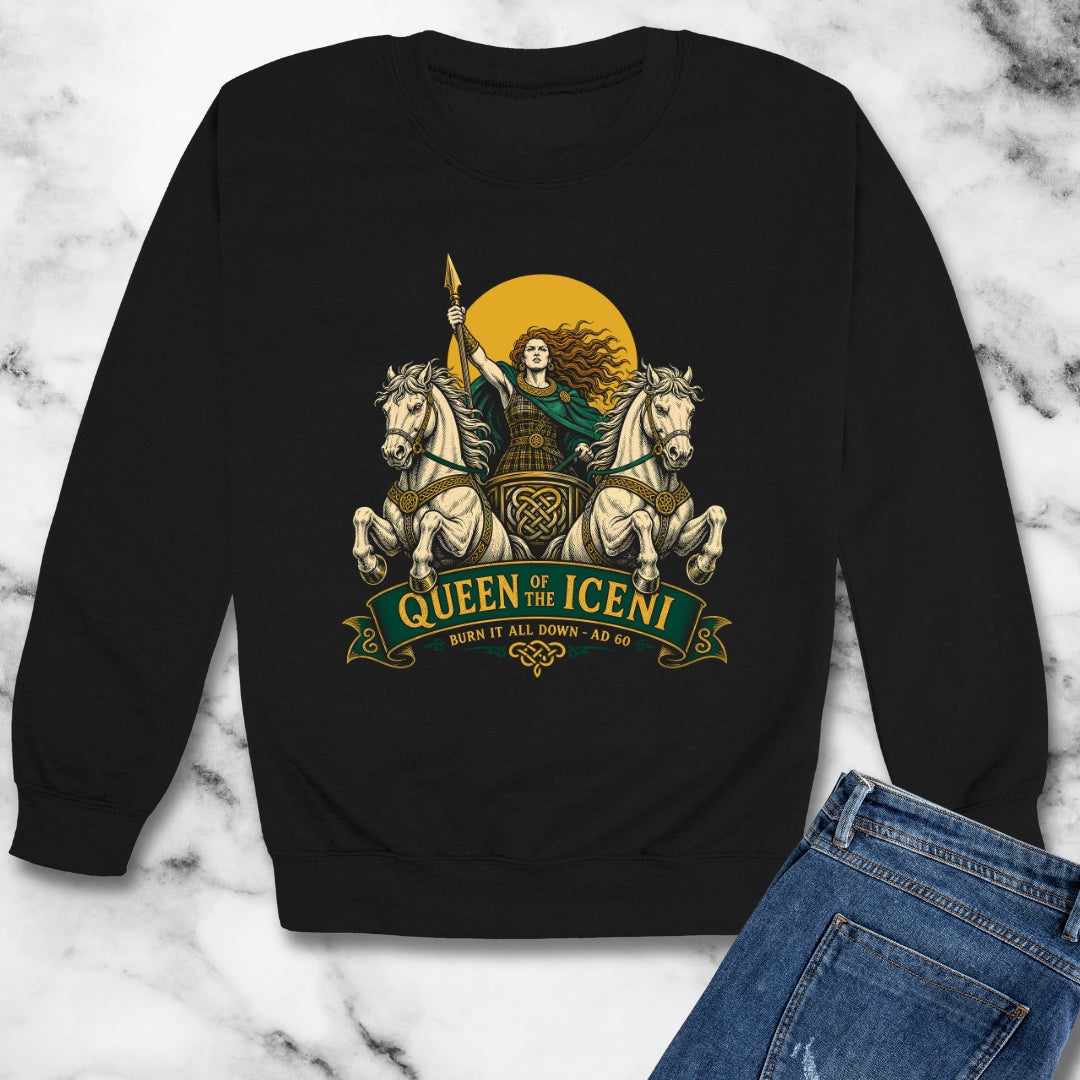 Boudica Burn it All Down Unisex Heavy Crewneck Sweatshirt