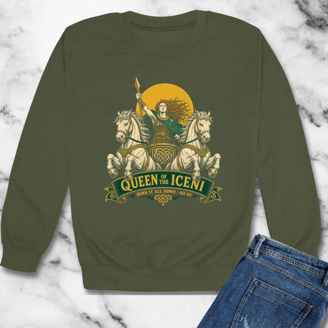 Boudica Burn it All Down Unisex Heavy Crewneck Sweatshirt