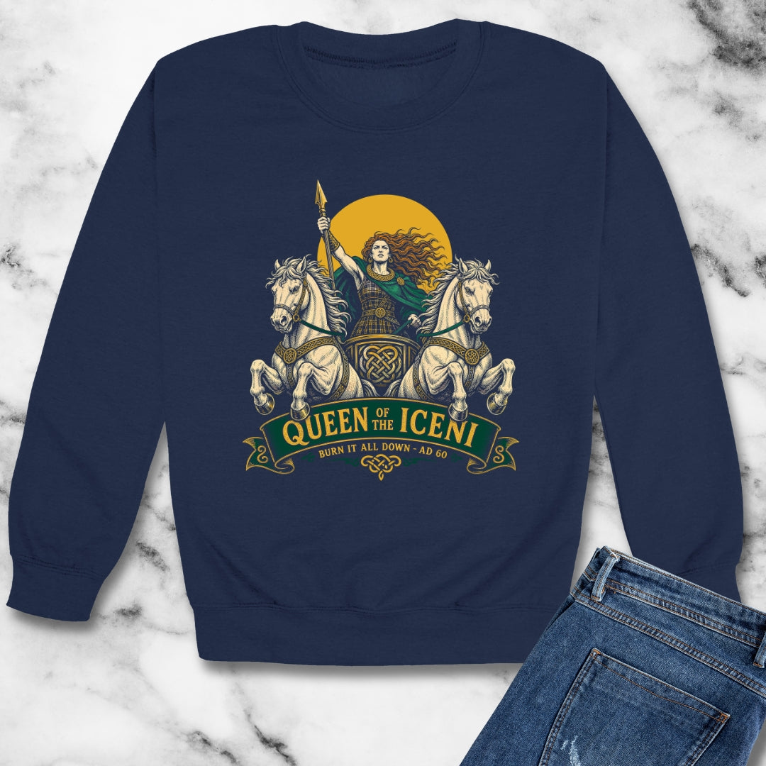 Boudica Burn it All Down Unisex Heavy Crewneck Sweatshirt