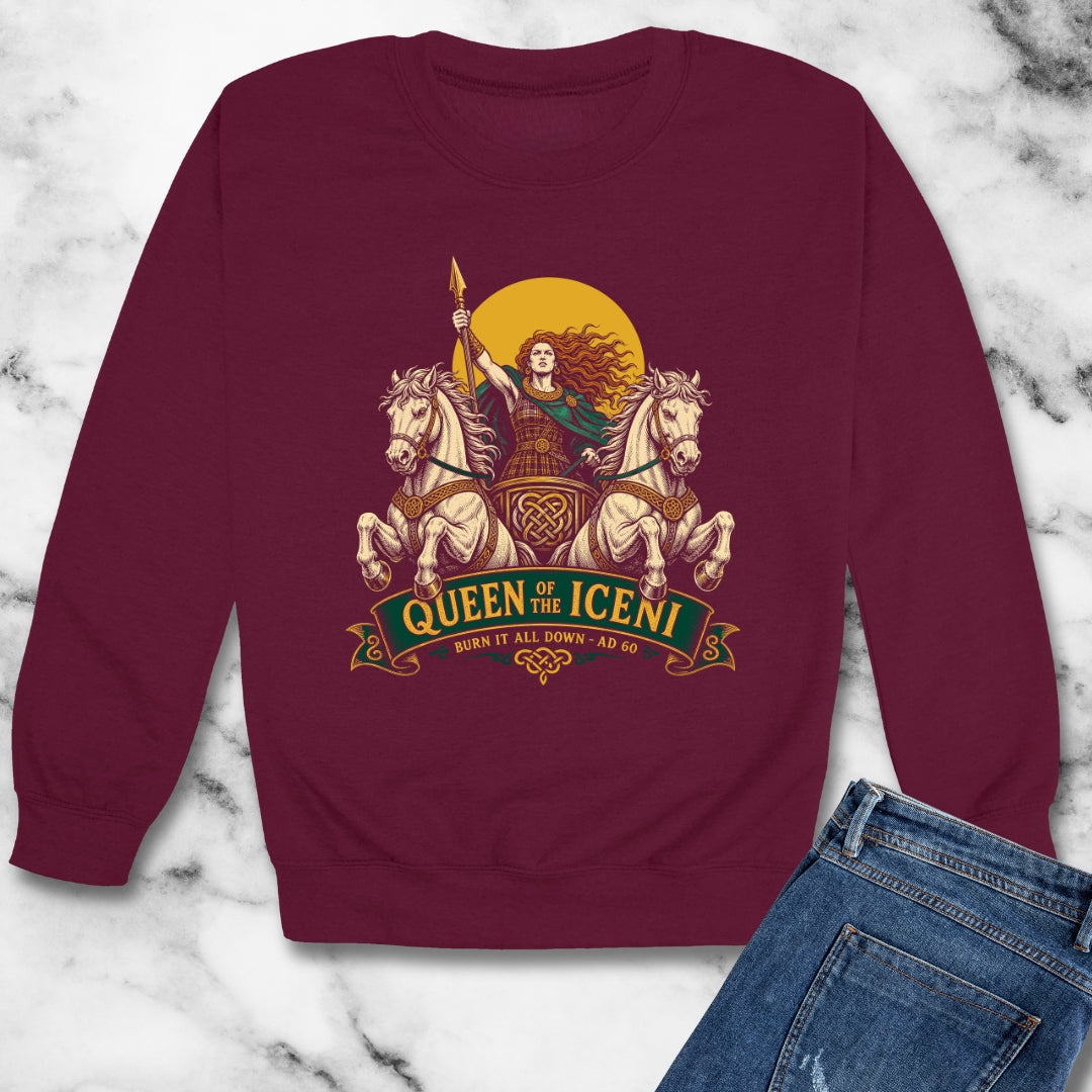 Boudica Burn it All Down Unisex Heavy Crewneck Sweatshirt