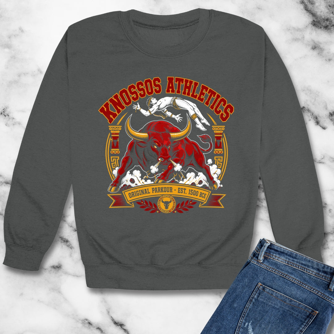 Knossos Athletics Original Parkour Unisex Heavy Crewneck Sweatshirt