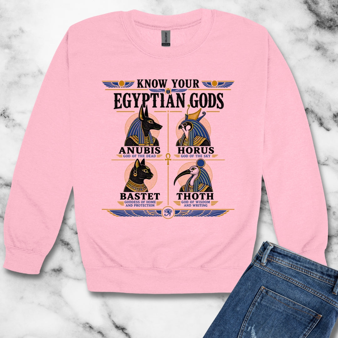 Know Your Egyptian Gods Unisex Heavy Crewneck Sweatshirt