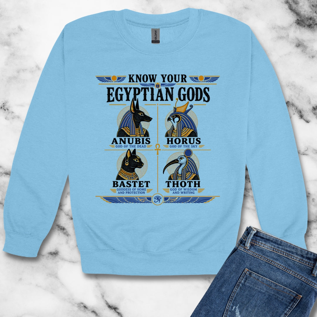 Know Your Egyptian Gods Unisex Heavy Crewneck Sweatshirt
