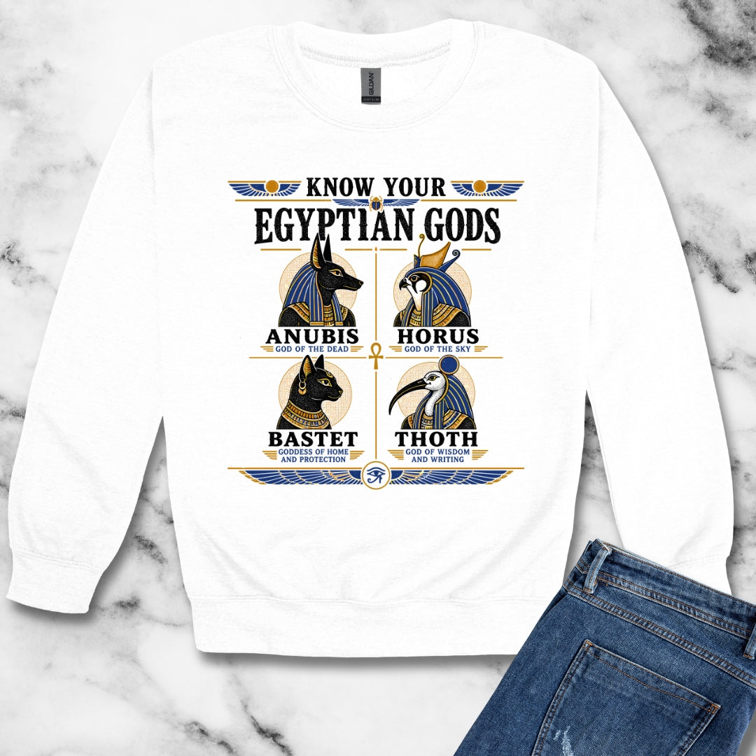 Know Your Egyptian Gods Unisex Heavy Crewneck Sweatshirt