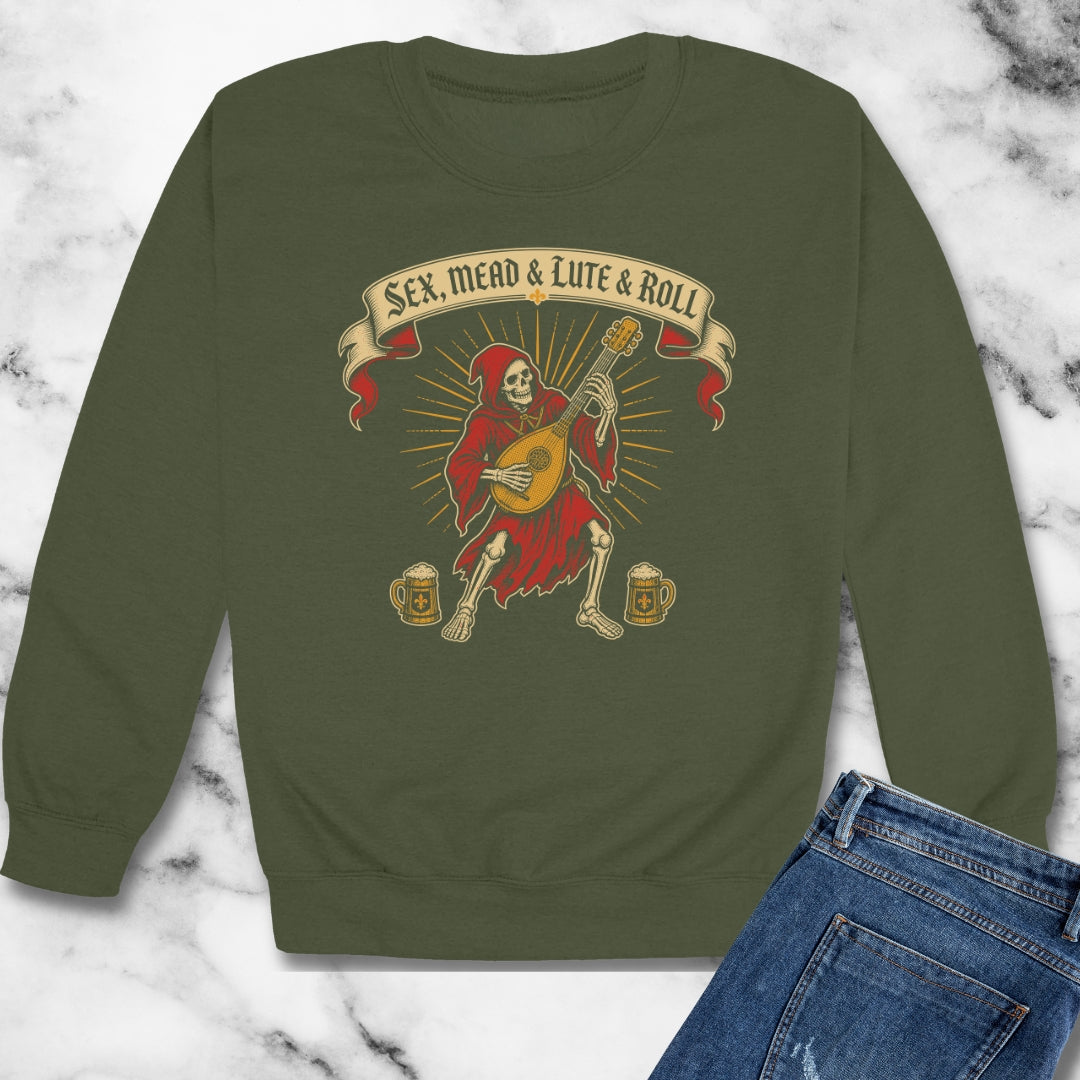 Sex Mead Lute and Roll Unisex Heavy Crewneck Sweatshirt