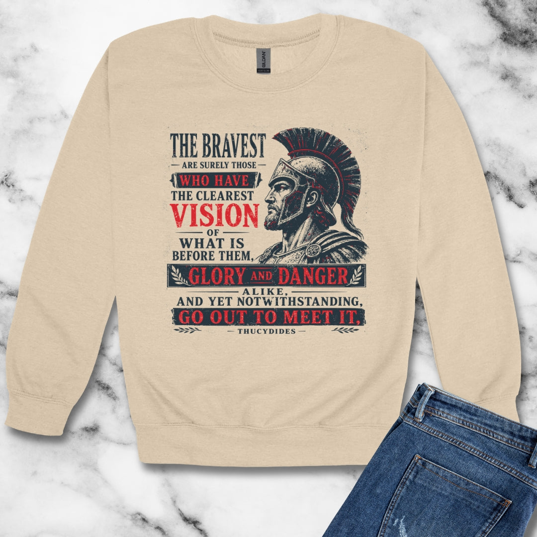 Thucydides Quote Bravest Clear Vision Unisex Heavy Crewneck Sweatshirt