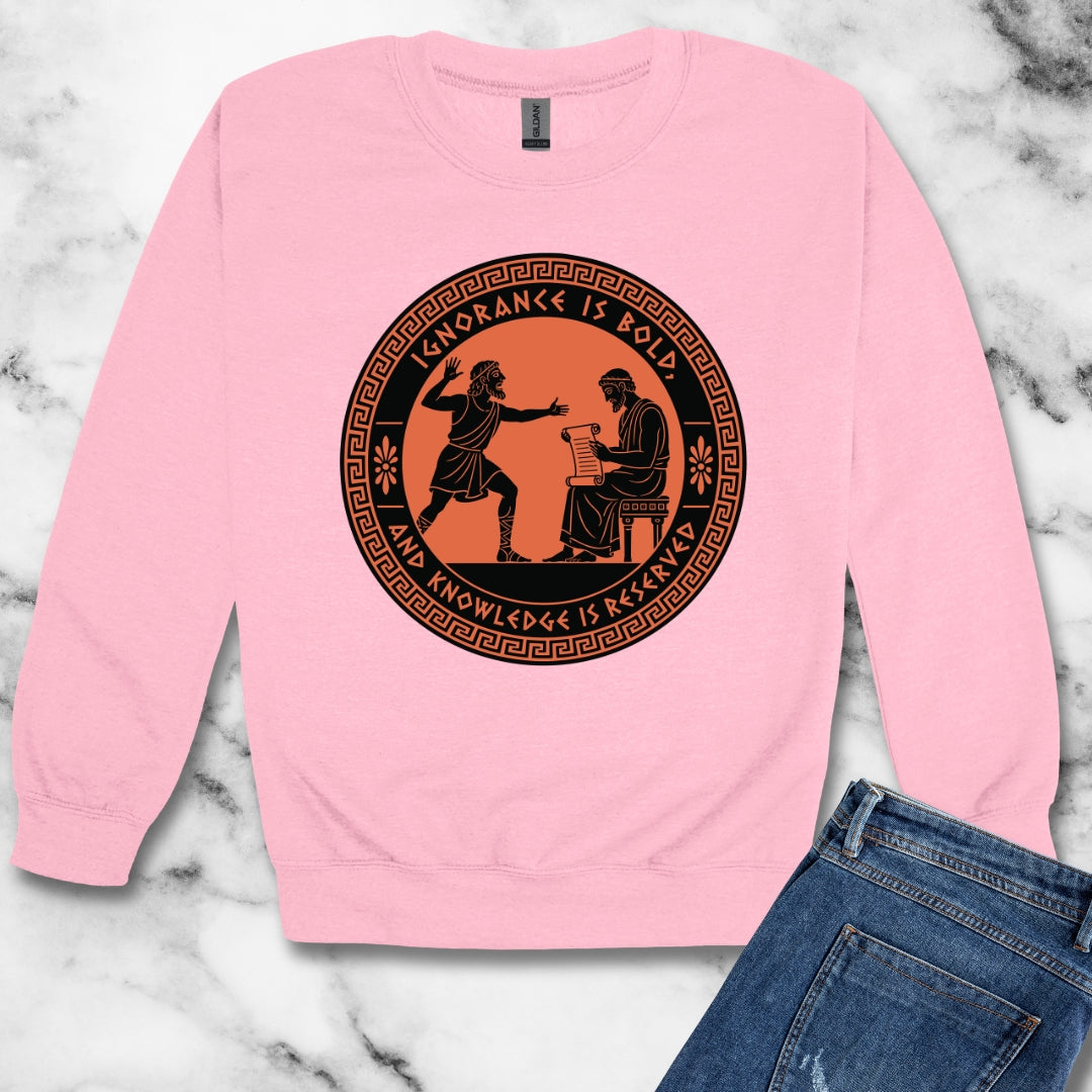Ignorance is Bold Thucydides Quote Unisex Heavy Crewneck Sweatshirt