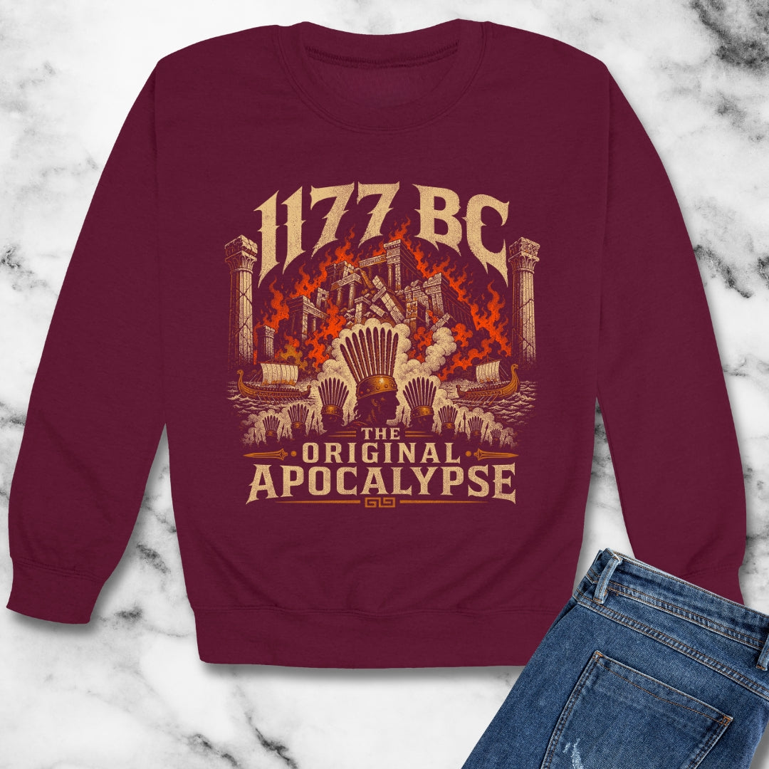 1177 BC Bronze Age Collapse Apocalypse Unisex Heavy Crewneck Sweatshirt