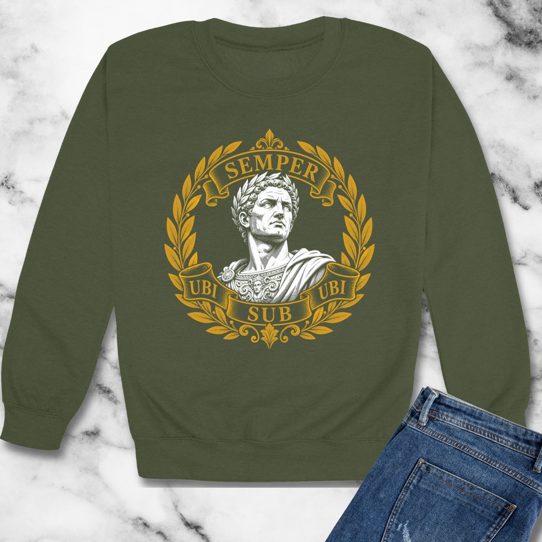 Ubi Sub Ubi Wear Underwear Statue Unisex Heavy Crewneck Sweatshirt