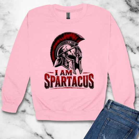 I Am Spartacus Helmet Unisex Heavy Crewneck Sweatshirt