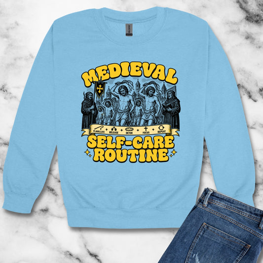 Flagellants Medieval Self Care Unisex Heavy Crewneck Sweatshirt