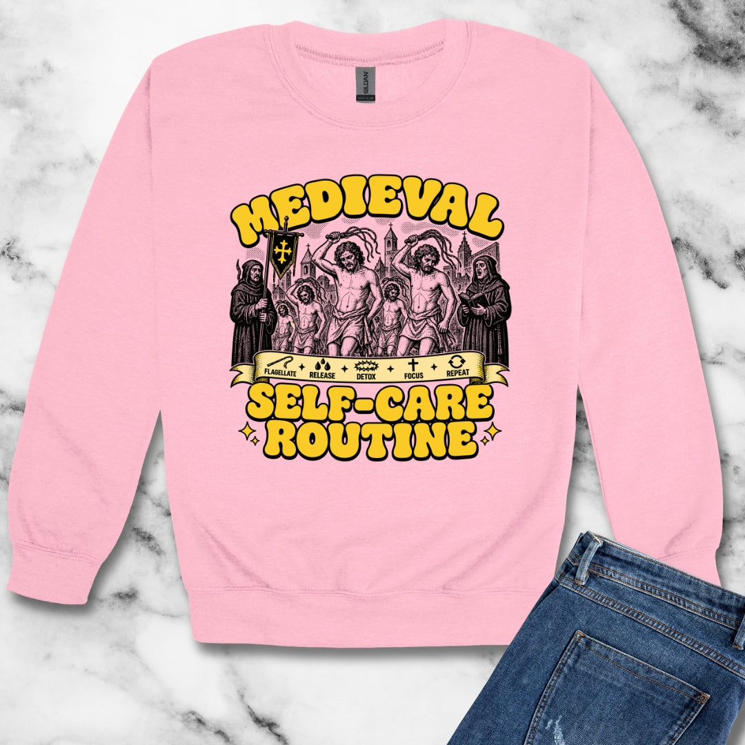 Flagellants Medieval Self Care Unisex Heavy Crewneck Sweatshirt