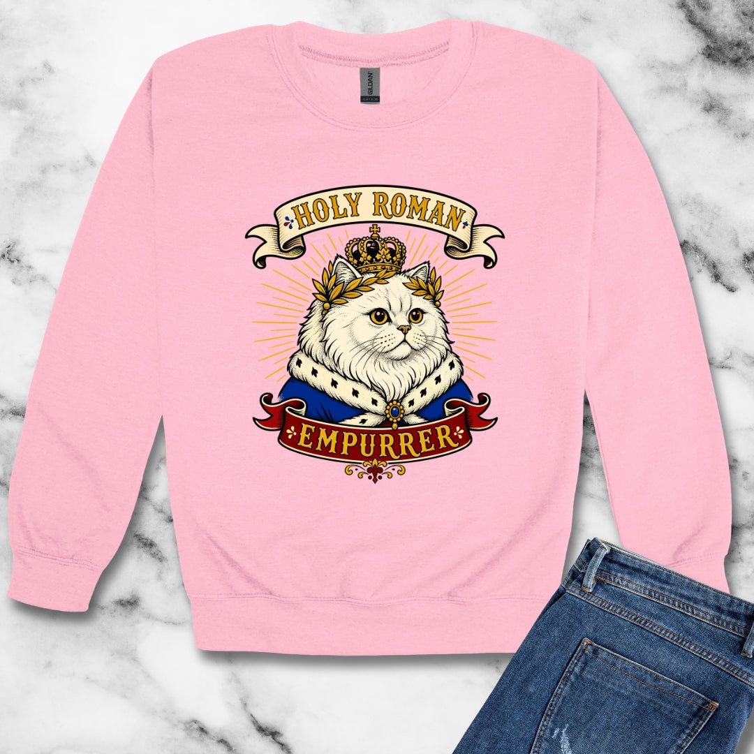 Holy Roman Empurrer Cat Unisex Heavy Crewneck Sweatshirt